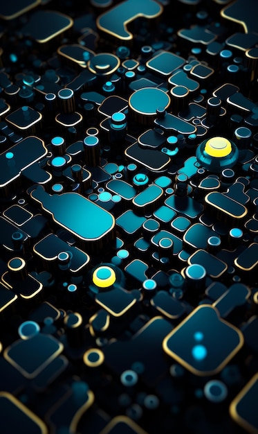 Abstract background with variety of colorful bubbles