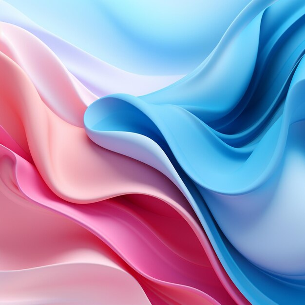 Abstract background with a variety of colors of flowing fabric ai generative
