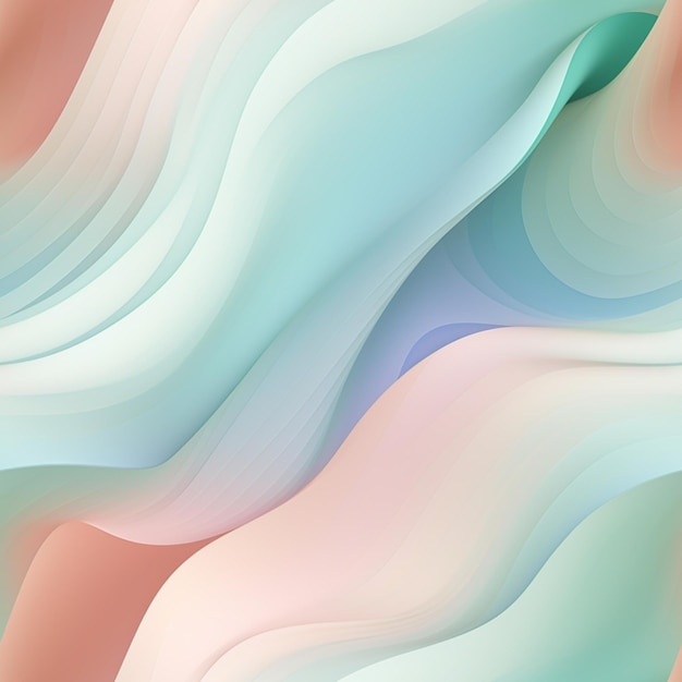 abstract background with a variety of colors of wavy shapes generative ai