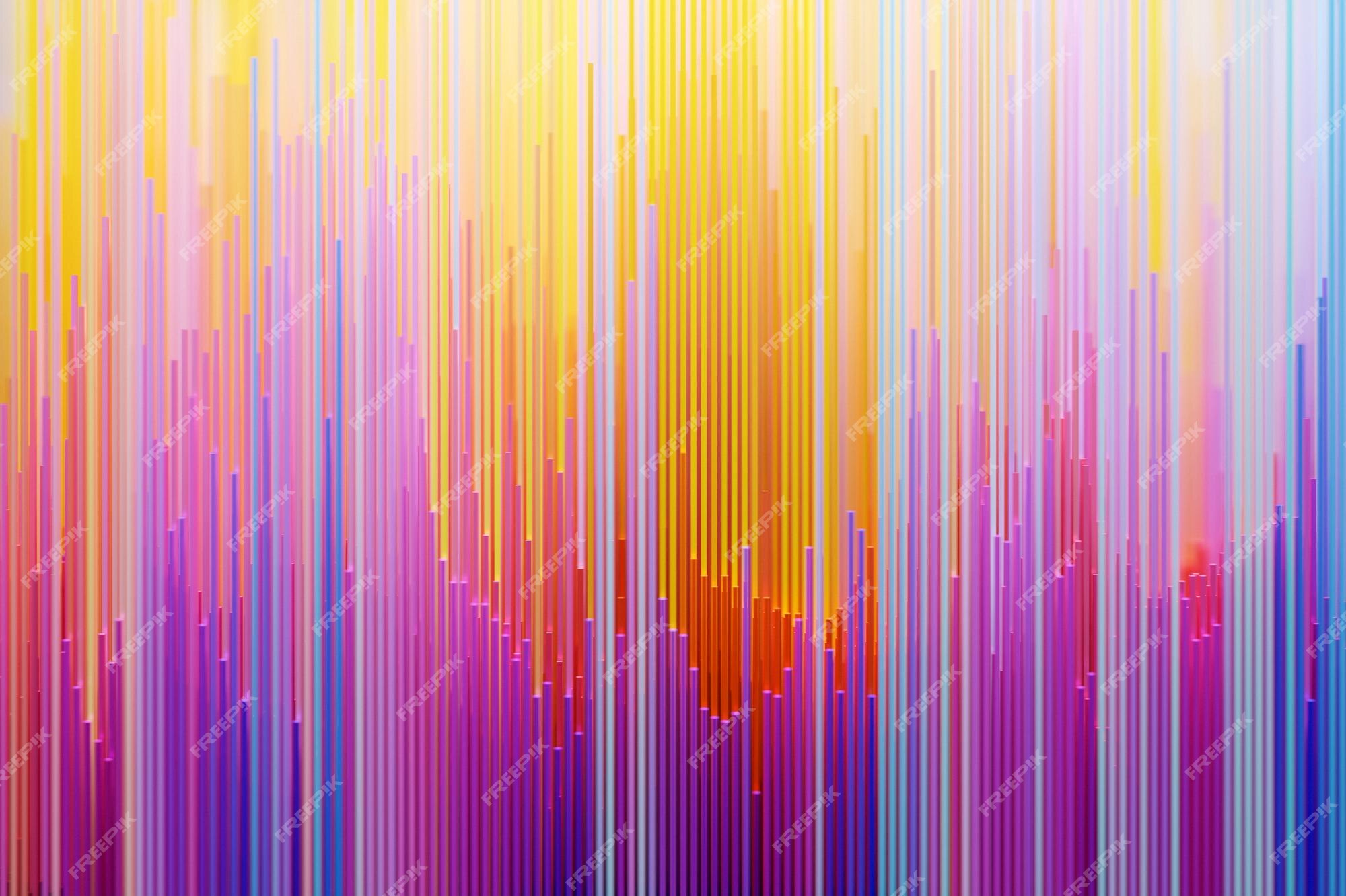 Background from Colored Stripes with Glitch Effect Stock Photo