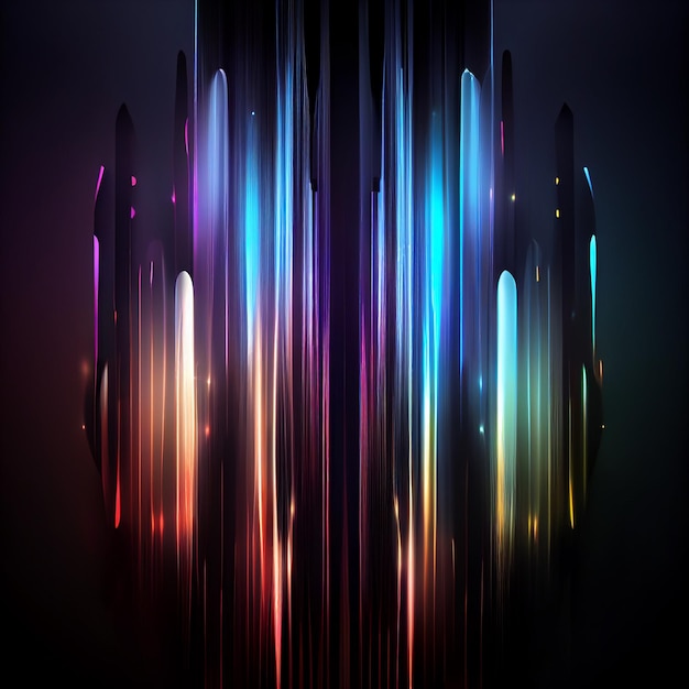 Abstract background with vertical lightsgenerative ai