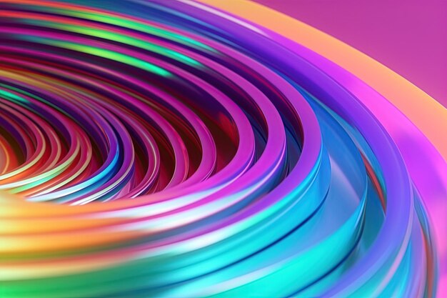 Abstract background with vibrant hues rainbow colored gradient spiral design AI Generated Content