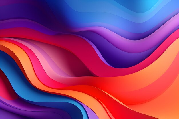 Abstract Background with Vibrant Shapes and Gradients