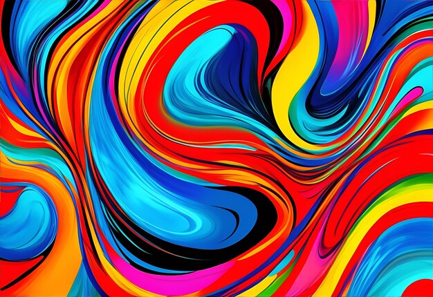 Abstract background with vibrant swirling colors