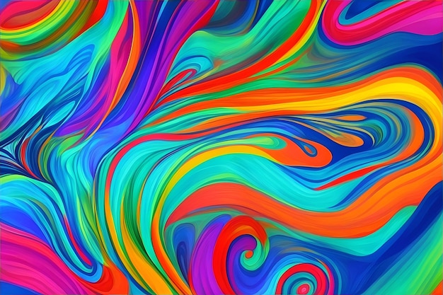 Abstract background with vibrant swirling colors