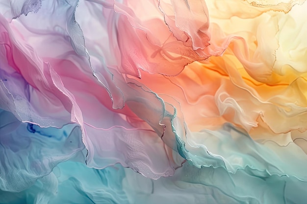 Photo abstract background with a vibrant watercolor splash blending pink and blue hues reminiscent