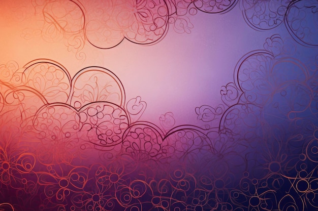 Abstract background with violet purple color flower pattern
