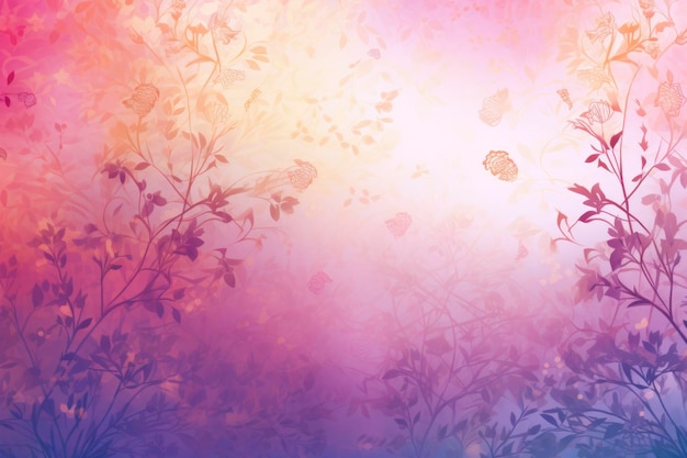 Abstract background with violet purple color flower pattern