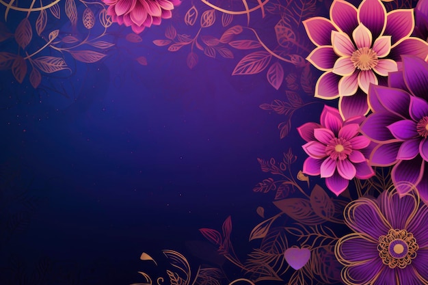 紫紫色の花模様の抽象的な背景