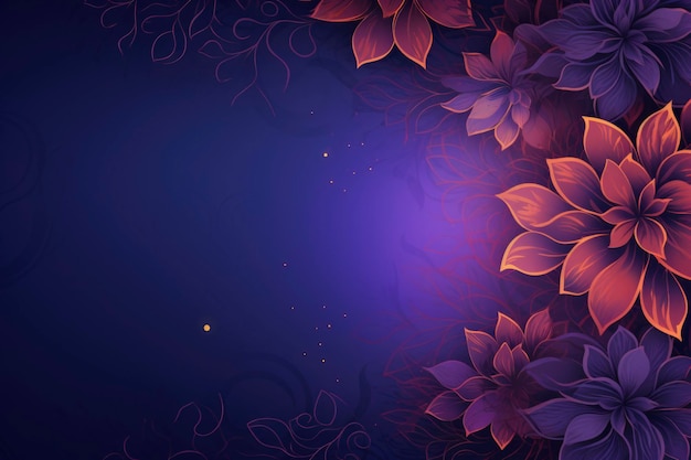 Abstract background with violet purple color flower pattern