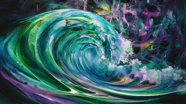 Abstract background with water wave