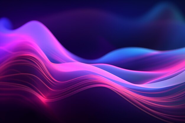 Abstract background with a wave of colored light generative ai