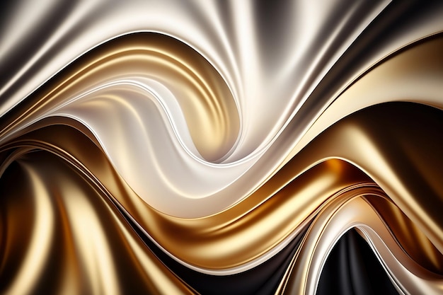 Abstract background with waves Generative AI technology