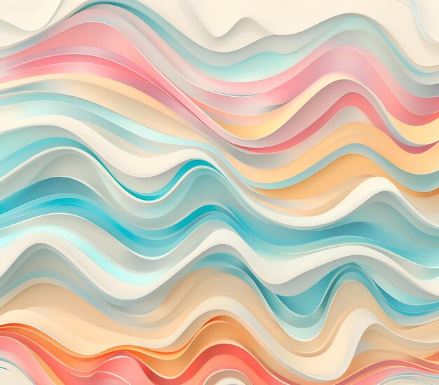 Abstract background with waves in pastel colors