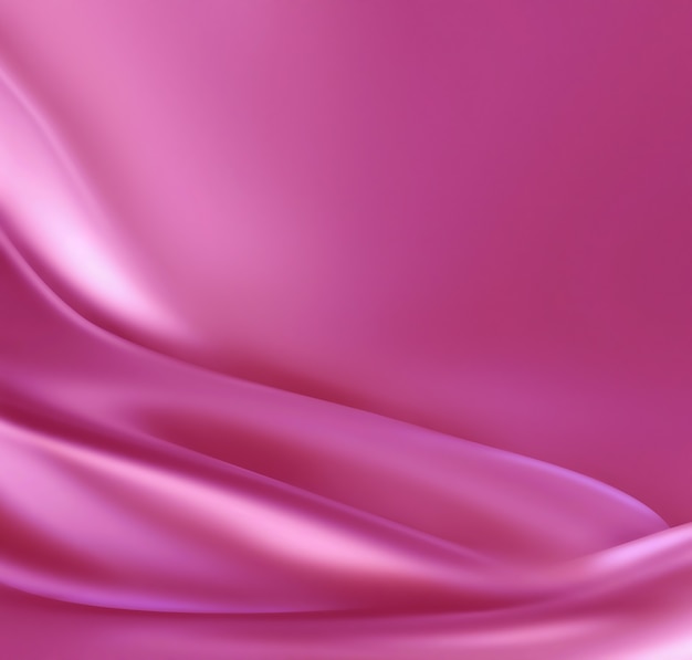 Photo abstract background with waves of of pink silk