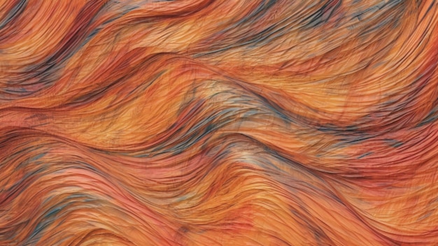 Abstract background with wavy lines of orange and brown color