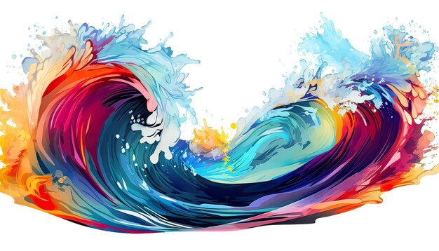 Photo abstract background with wavy lines vector illustration for your design generate ai