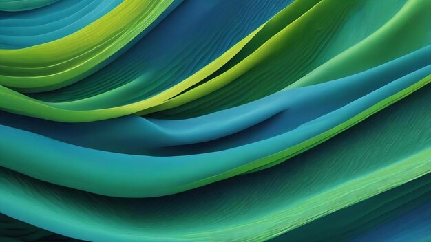 Abstract background with a wavy pattern in blue and green colors