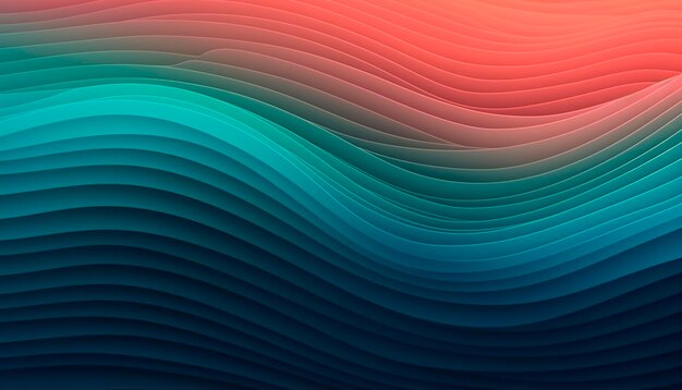 An abstract background with a wavy pattern of blue and red waves.