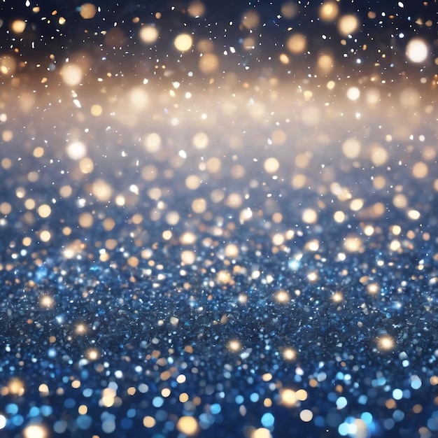 Abstract background with white and blue glitter christmas background
