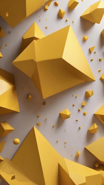 Abstract background with yellow shapes