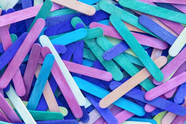 Abstract background of wooden colorful sticks