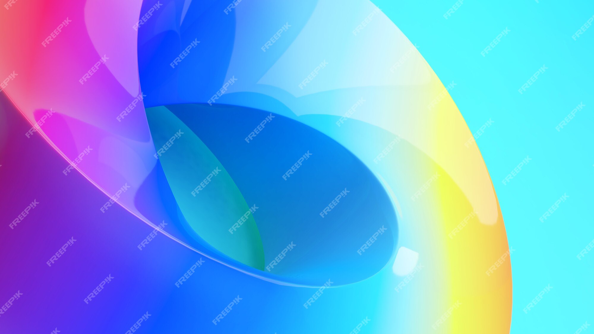 Premium Photo | Abstract background work. mobius strip shapes on colorful  background,3d rendering