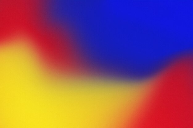 Abstract background yellow blue red color flow grainy wave dark noise texture cover header