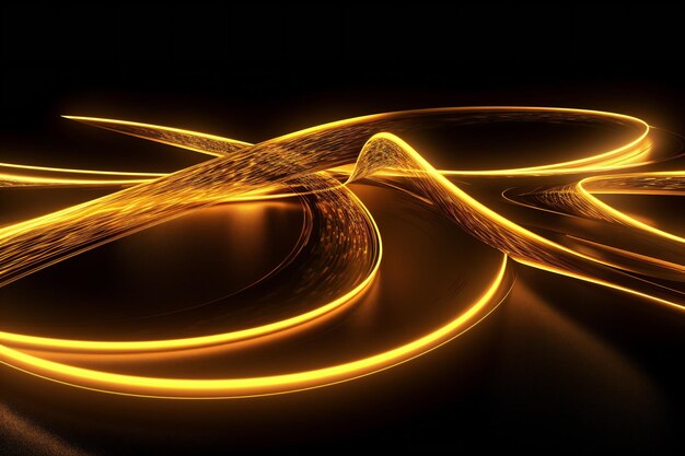 Абстрактный фон желто-оранжевая палитра растровая фрактальная графика |  Премиум Фото