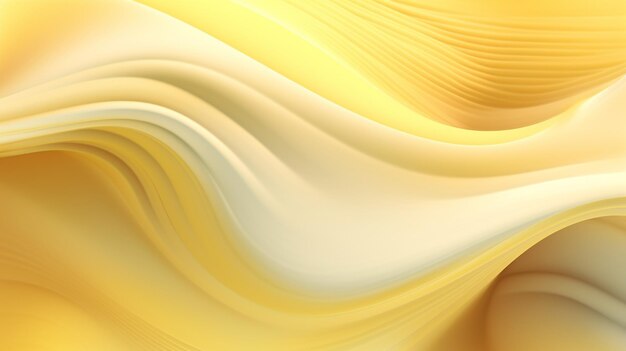 Abstract background of yellow and white wavy lines generative ai