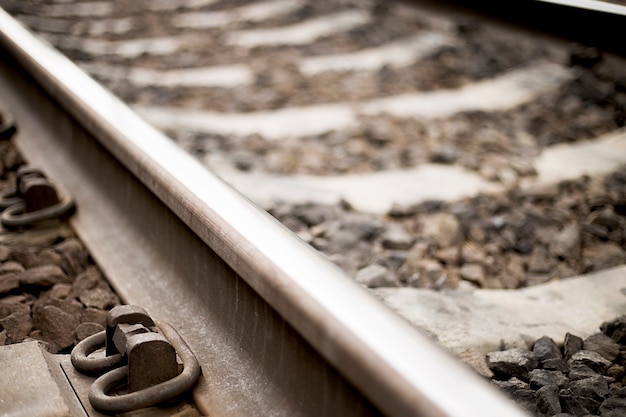 Abstract backgrounda railway in closeup rails and sleepers