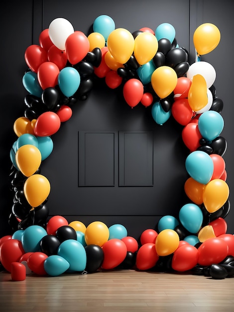 Abstract balloons backdrop for text and celebrate in sale season black friday