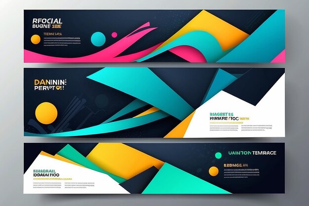 Abstract banner template for business