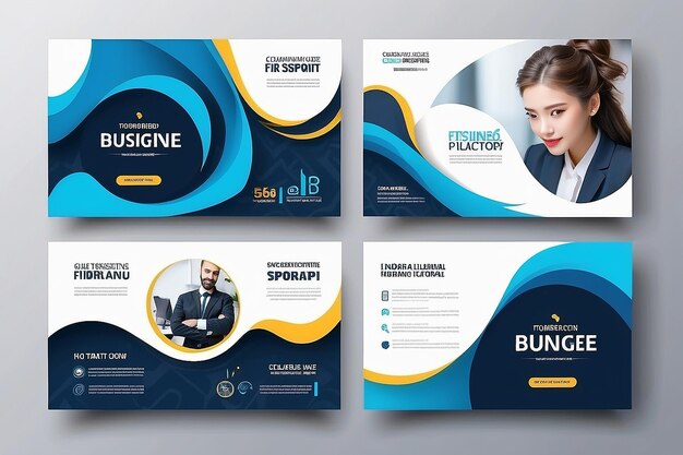 Photo abstract banner template for business