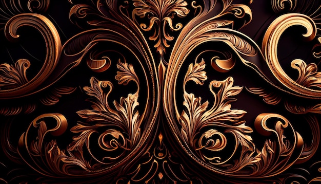 Abstract baroque luxury wallpaper background Generative AI