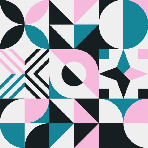 Abstract Bauhaus pattern