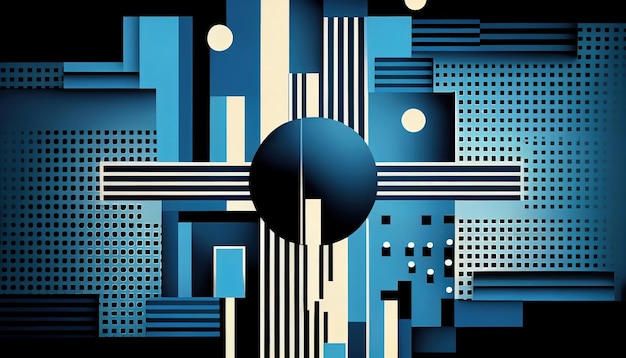 Abstract Bauhaus style background aesthetic Bauhaus shape