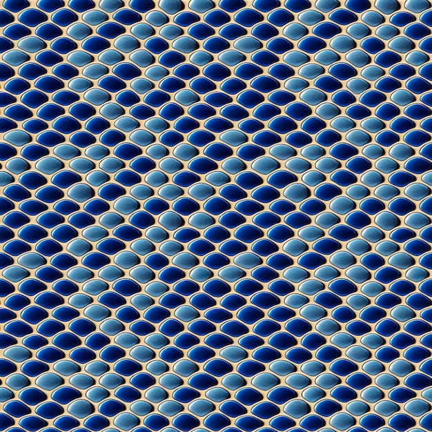 Photo abstract beautiful blue background with honeycombs seamless texture stained glass or mosaic created with generative ai