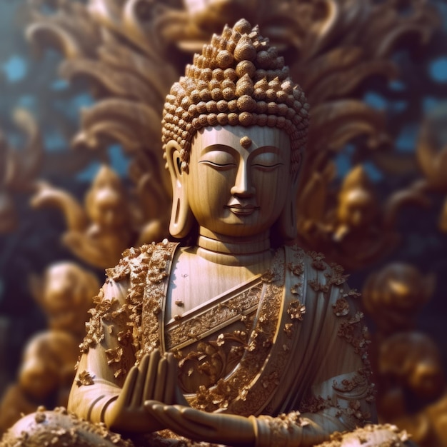 Abstract Beautiful Buddha With copy space for text