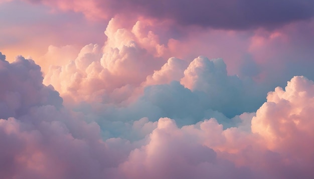 Abstract beautiful colorful pastel clouds