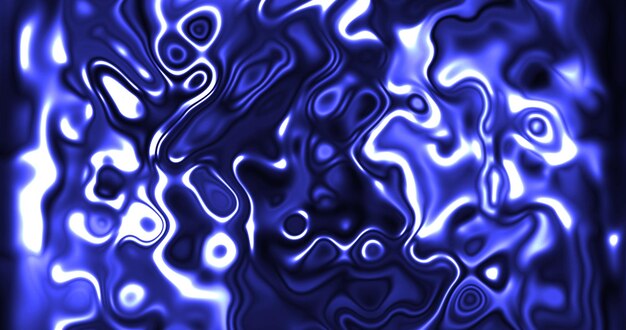 Abstract beautiful glowing iridescent bright waves of blue liquid water background