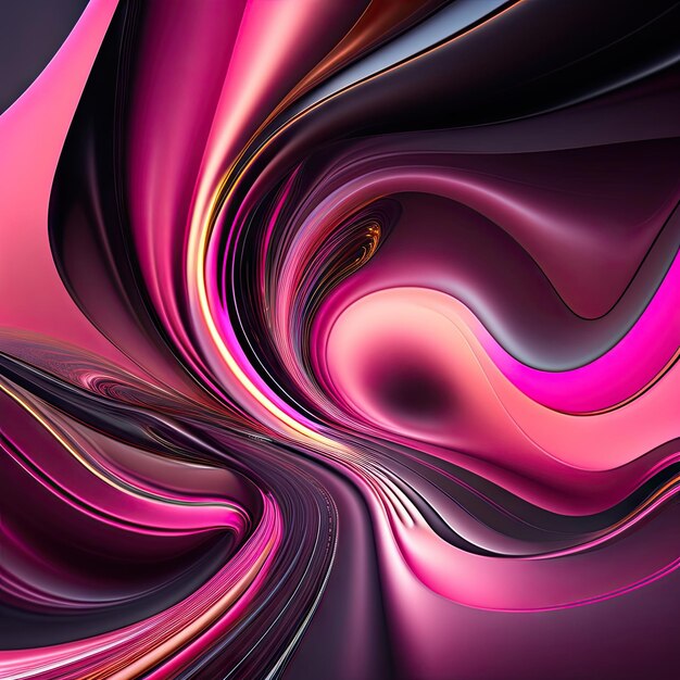 Abstract beautiful liquid background Colorful liquid black pink and blush shapes