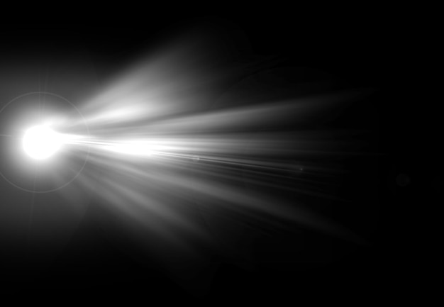 abstract beautiful rays of light on black background