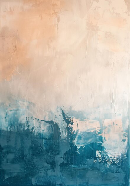 Photo abstract beige and blue large canvas painting