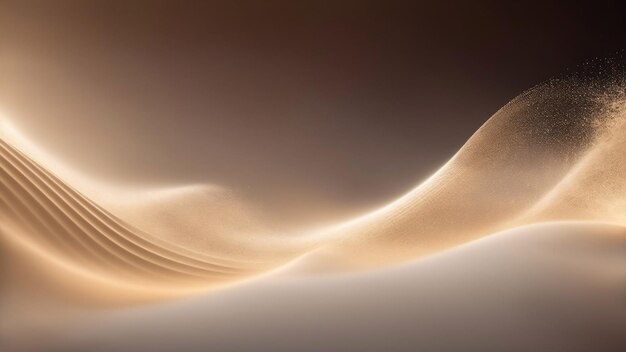 Abstract beige waves with flowing sand particles Futuristic background for business presentations