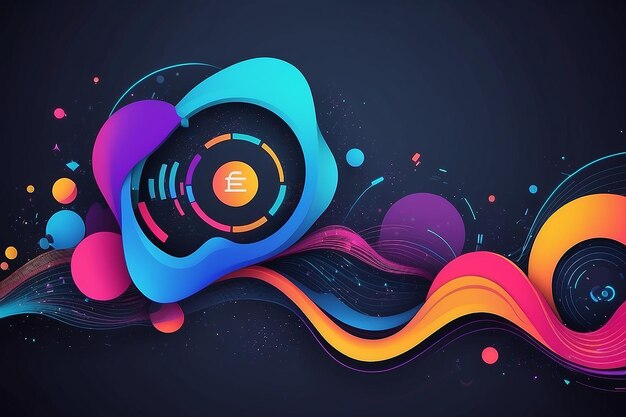 Abstract big data concept shapes background