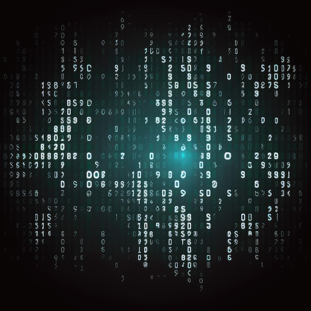 Abstract binary code background