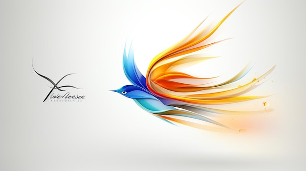 Photo abstract bird creative dove logotype business technology icon concept symbol