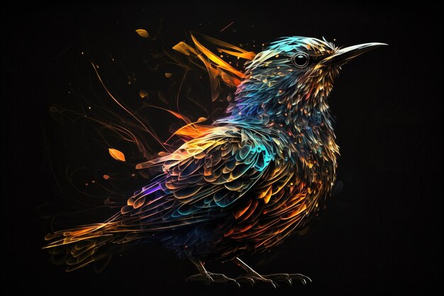 Abstract Bird on the Dark