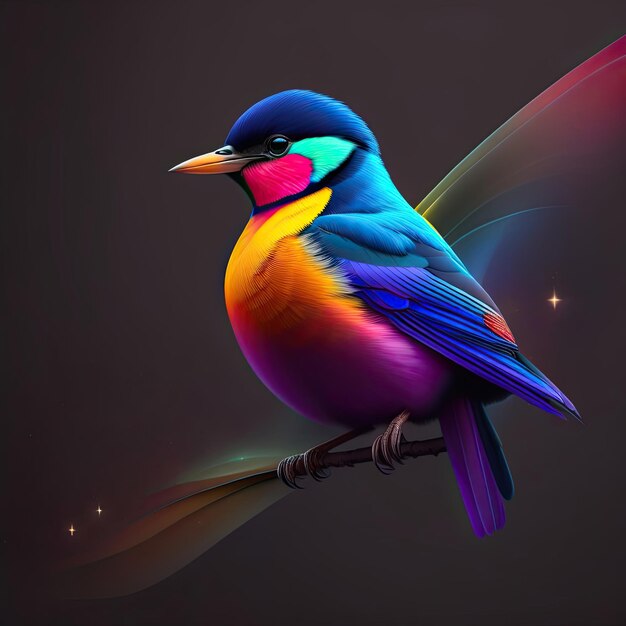 Abstract Bird on a Dark